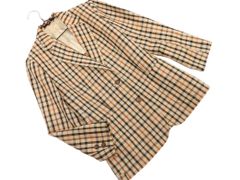 DAKS ダックス チェック テーラード ジャケット size7AB2/ベージュ ■◇ レディース