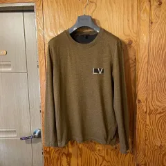 ルイヴィトン ブラウン グラフィック プリント LV ロゴ ニット