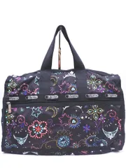 LeSportsac レスポートサック 2WAY 総柄 ボストン バッグ 黒 ■■ レディース