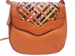 IBIZA イビザ 本革 レザー ショルダー バッグ キャメル ■■ レディース