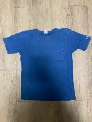 XL Champion(チャンピオン) ジャパン リバース 織り インディゴブルー ポケット Tシャツ