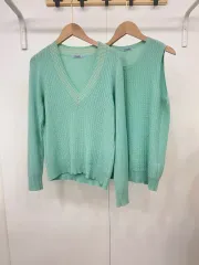 malo ミント カシミヤ ニット セット