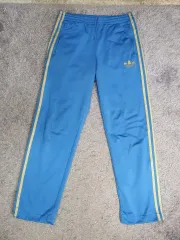 アディダス ファイヤーバード トラック パンツ ブルー GOLD 95