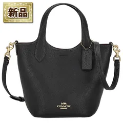 コーチ COACH ハンドバッグ/ショルダーバッグ ハンナ バケットバッグ CR168 IMBLK 2025 SS ブラック ダブルフェースレザー ゴールド金具