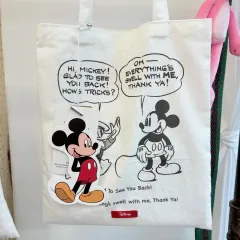 ディズニー 黒白 ミッキー エコバッグ