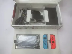  ゲーム Nintendo switch ニンテンドースイッチ 本体 HAC-001 動作品 ジョイコン ネオンレッド ブルー 箱付き 中古品