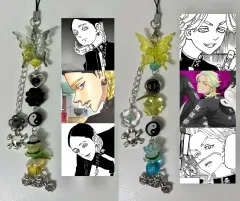 東京リベンジャーズ 天竺 灰谷 蘭 & 灰谷 竜胆 ビーズキーホルダー