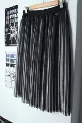 W ( S ー M ) ARMANI(アルマーニ) スカート 使用感 黒白 ロング- 1CAE