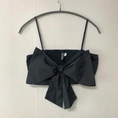 H&M リボン ビスチェ クロップド ノースリーブ