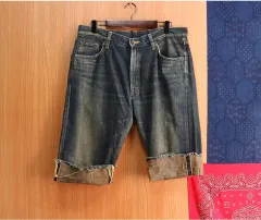 日本版 90S EDWIN EDWIN(エドウイン) 505ZXX ヴィンテージ セルビッジ デニムハーフパンツ