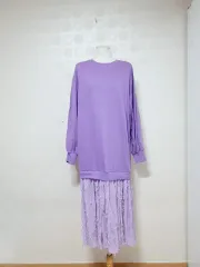 パープル/ロングドレス 88 /ボックスドレス /ドレス