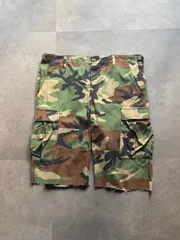 ウッドランドカモ カーゴショーツ リップストップ カットオフ ミリタリー M-R