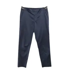 UNIQLO UNIQLO(ユニクロ) ネイビー バンディング パンツ ズボン 27 インチ コットン ブレンド