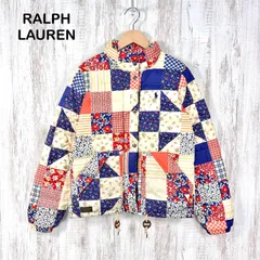 POLO RALPH LAUREN ポロラルフローレン ポニーロゴ刺繡 花柄 パッチワーク ダウンジャケット マルチカラー レディース アウター