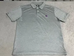FJ FootJoy(フットジョイ) 機能性 ゴルフ グレー ポロ 襟付きTシャツ ポロシャツ