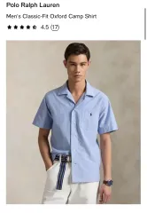 タグ付き新品 ポロ ラルフローレン クラシックフィット オックスフォード キャンプ シャツ ブルー