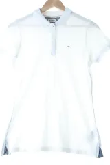 W ( M ) Tommy Hilfiger(トミーヒルフィガー) 半袖 カラー Tシャツ 白 コットン- 139A8