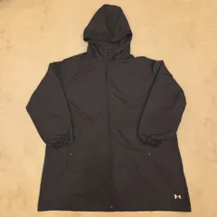 UNDER ARMOUR ナイロンジャケット／ フード ジップ 黒 XL メンズ
