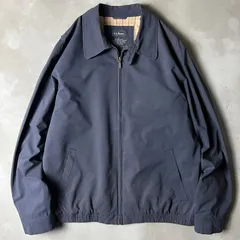 LLBean チェック ライナー フルジップ スイングトップ ジャケット L / LLビーン エルエルビーン チンストラップ グレー ジャンパー