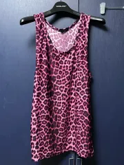 ピンク レオパード ノースリーブ