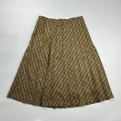 31 ) DAKS DAKS(ダックス) ウール チェック フレアスカート 82 104