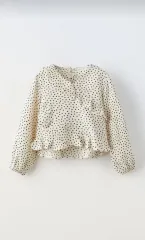ザラキッズ ドットフリルブラウス 新品