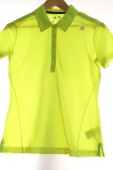 W ( S ) adidas(アディダス) 半袖 カラー Tシャツ スポーツ 機能性 蛍光- 138D1