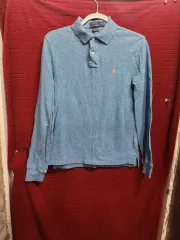 ポロ ラルフローレン 長袖 ポロシャツ スカイブルー