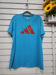 #レディース衣類 アディダス メンズ ブルー 半袖 Tシャツ