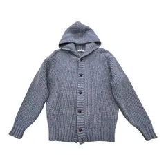 ABAHOUSE アバハウス メンズ 長袖 ニット カーディガン グレージュ系 毛100％ フリーサイズのサムネイル