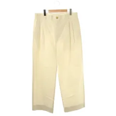 エイチビューティアンドユース H BEAUTY&YOUTH ピーチスキン チノパンツ プリーツパンツ L オフホワイト /ES ■OS ■SH