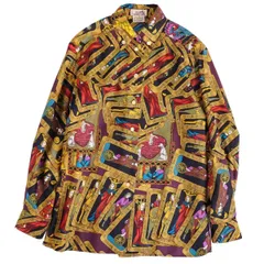 極美品 Vintage エルメス HERMES シャツ ブラウス ボタンダウンシ