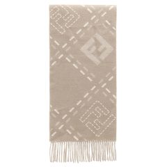 FENDI ズッカ柄 アイボリー マフラー カシミヤ - メルカリ