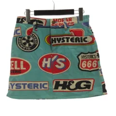 ヒステリックグラマー HYSTERIC GLAMOUR スカート ミニ ロゴ ブルー F ■ECE003のサムネイル