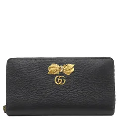 グッチ GUCCI 長財布 ボウ ジップアラウンド ウォレット レザー