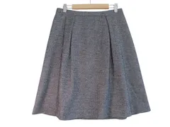 k05241106172　UNTITLED　2　黒×グレー　Mサイズ程度　スカート　ミディアム丈　秋冬