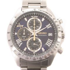 세이코 SEIKO 아이돌 마스터 신데렐라 걸즈 10 주년 기념 시계 크로노 그래프 태양 8T67-00T0 문자판 네이비 실버 컬러 / YJ