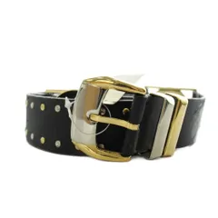 ジャンニヴェルサーチ ヴェルサーチェ GIANNI VERSACE ベルト スタッズ レザー 100/40 黒 ブラック /AN60のサムネイル