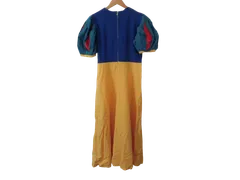 w02250702031　不明　0　イエロー×青　　ワンピース or ドレス　ワンピース　通年