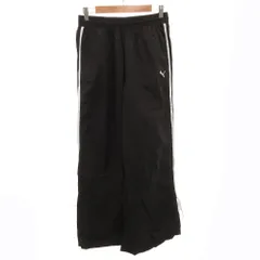 プーマ PUMA T7 MODERN DELIGHT TRACK PANTS トラックパンツ イージー ゴムウエスト リボン ロゴ ライン L ブラック /FF