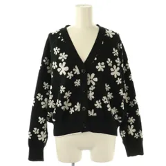 マチャット MACHATT 花柄 ニット カーディガン 長袖 ブラック /HK ■OSのサムネイル