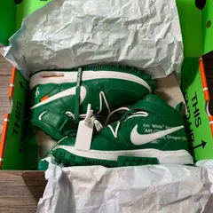 [むつ80-032301] [併売] Off-White × Nike Air Force 1 Mid SP LTHR  Pine Green DR0500-300 27.5cm