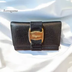 Salvatore Ferragamo　サルヴァトーレフェラガモ キーケース 黒　ブラック　メンズ　ゴールド
