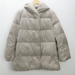 n■ユニクロ/UNIQLO パウダーフィールダウンショートコート■ベージュ【XL】LADIES/24【中古】	のサムネイル