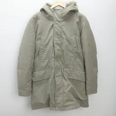 n■Bigサイズ■ユニクロ/UNIQLO ハイブリッドダウンウルトラウォームコート■カーキ【XL】MENS/26【中古】
