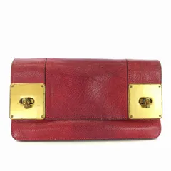マルベリー Mulberry 長財布 二つ折り レザー ターンロック 赤 レッド /TK ●Dのサムネイル