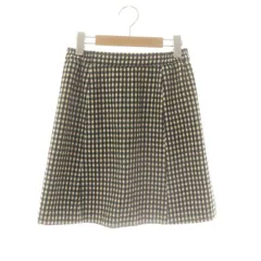 スナイデル SNIDEL スカート 台形 ミニ ギンガムチェック F ブラック オフホワイト /HK ■OS ■GY39 ■AX