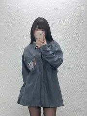 チャンピオン U S A アセンティック レトロ パンク デニム シャツ 105 C10150