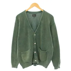 フェローズ PHERROWS PHERROW'S Summer Knit Cardigan サマーニットカーディガン 長袖 Vネック 片畦編み 38 緑 グリーン 25S-PPCK1 /BBのサムネイル