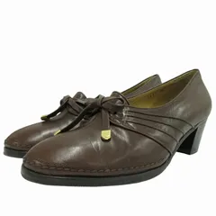 ランセル LANCEL パンプス シューズ リボン ヒール レザー 4.5 21.5cm 茶 ブラウン /FF 0822 ■GY11のサムネイル